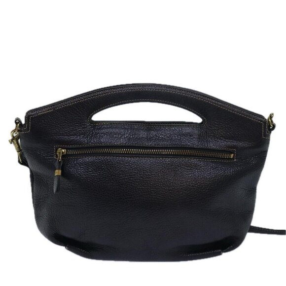 GIVENCHY Hand Bag Leather 2way Black Auth bs15483 - Picture 2 of 16